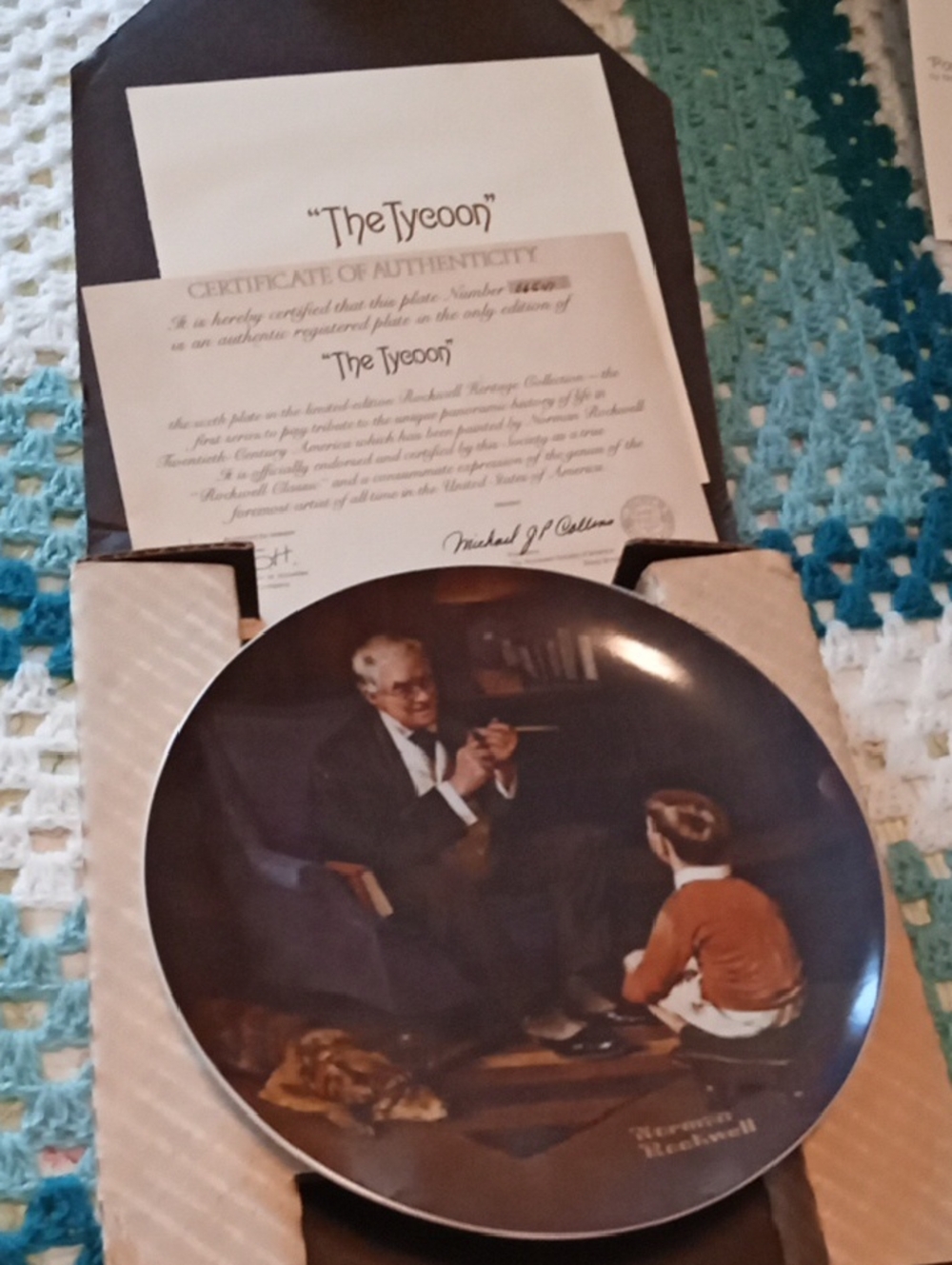 Vintage Norman Rockwell The Tycoon Plate